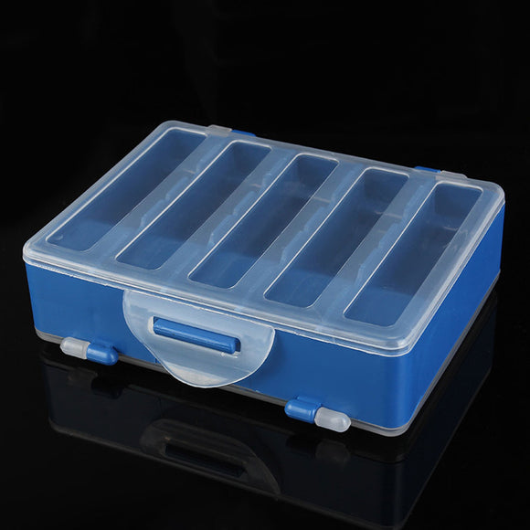 Fly Fishing Tackle Box Storage Tool Lures Hard Debris Cases 10 Compartments Double Sided Spinner Useful Fly Fishing Box