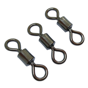 INFOF 500/1000-pieces Swivel Fishing Rolling Swivels pesca Carp Hook Connector Stainless Steel #14-#10/0 Carp Fishing Tackle