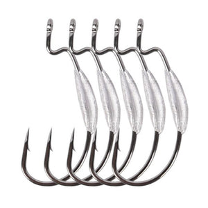 5pcs/bag fishing hook  With lead Crank Hook Barbed Hook High Carbon Steel Lure Soft Bait Fish hook Fishing Tackle