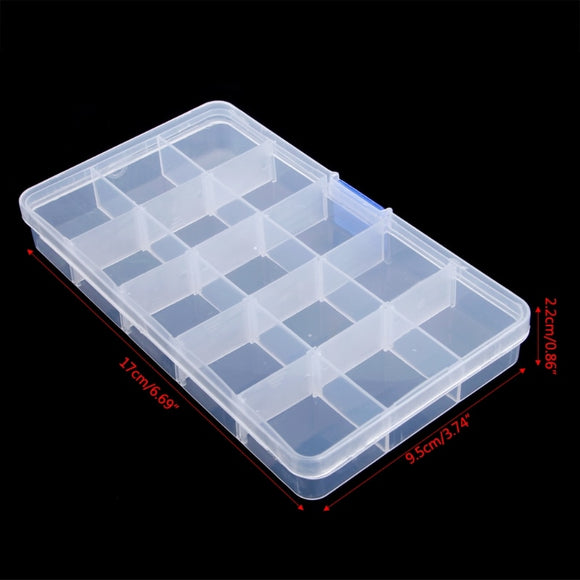 Fishing Lures Hook Bait Plastic Storage Box  practical Adjustable Case Tackle Accessory