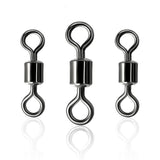 Topline Tackle50PCS/Lot Fishing Swivels Ball Bearing Swivel With Safety Snap Solid Rings Rolling  for Carp FishingAccessories