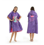 New Fashion Quick Drying Microfiber Print Changing Robe Bath Towel Outdoor Hooded Beach Poncho Towels Swimming Bathrobe Cloak