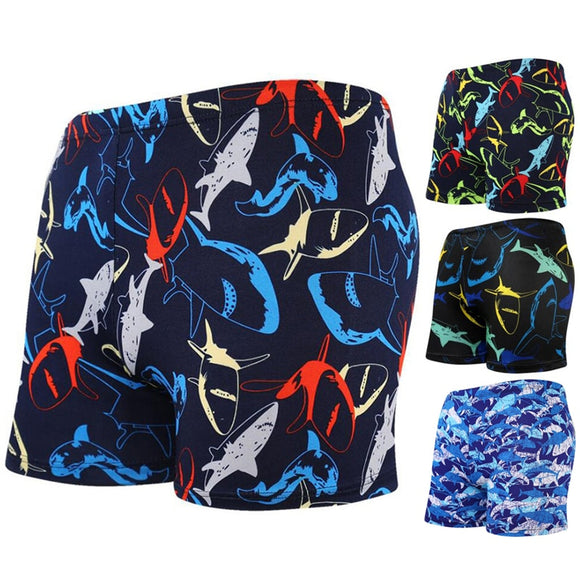 New Sharks Print Swimsuit Mayo Swimwear Men badpak Swim Bathing Suit Swimming Trunks Shorts for Men maillot de bain homme sunga