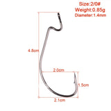 20pcs/lot High-carbon steel fishing hooks 1/0# 2/0# 3/0# 4/0# 5/0# crank hook lure Worm Pesca for Soft Bait Tackle accessories